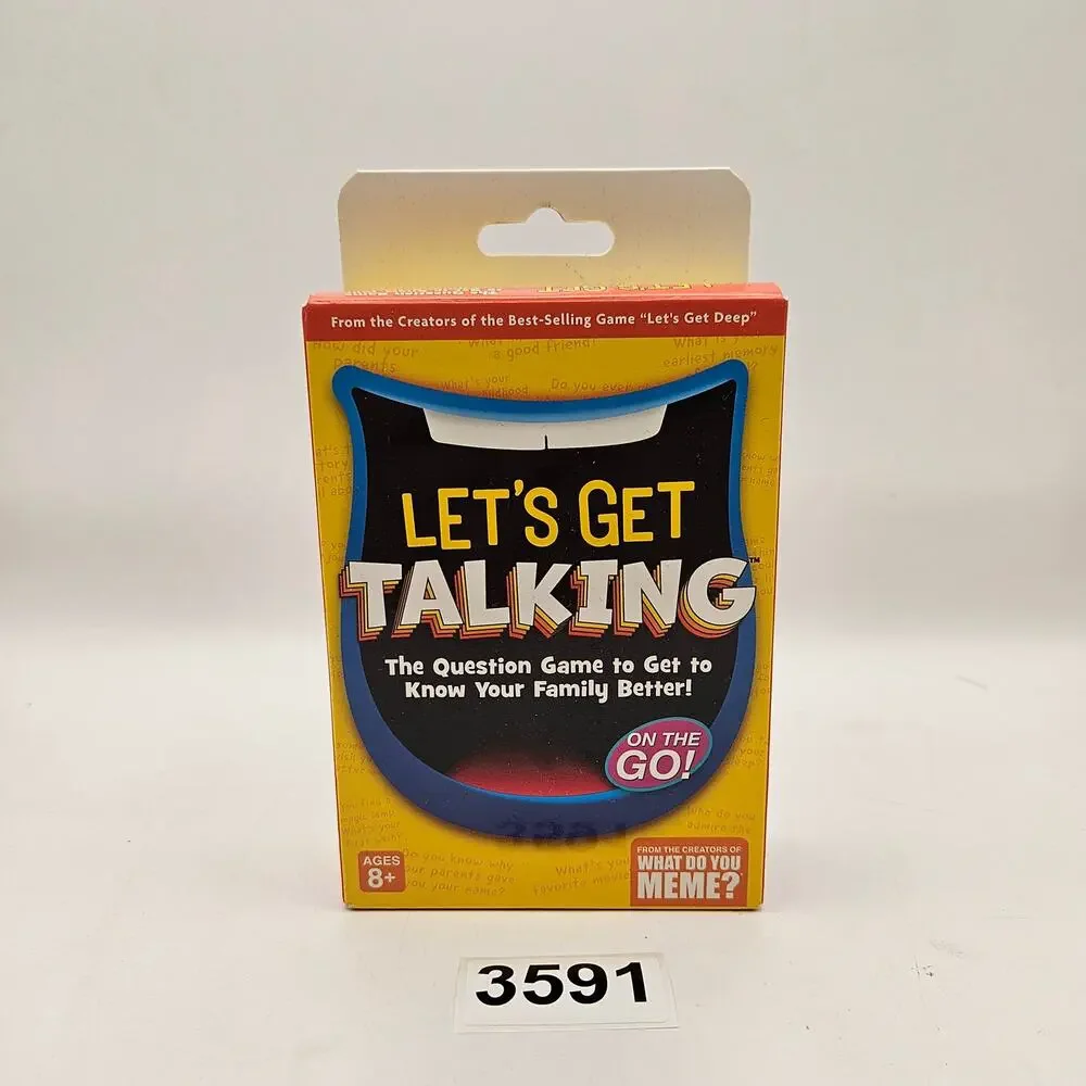 LETS GET TALKING FAMILY QUESTION CARD GAME ON THE GO AGE 8+ NEW WHAT DO YOU MEME